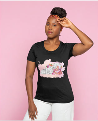 Lesbian Artwork- Round Neck T Shirt
